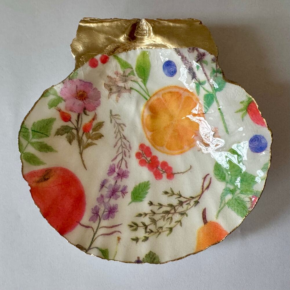 Handmade Fruit Botanical Garden Trinket Dish - Picture 5 of 6